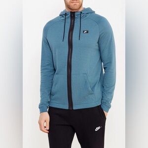 Nike Men's Modern Full-Zip Hoodie Midnight Turquoise Fleece Size XL